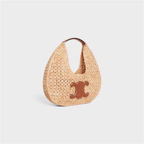 celine panier hobo|celine classic panier HOBO BAG in Raffia and Calfskin.